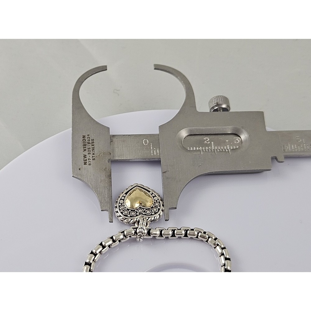 JAi by John Hardy Sterling and 14K Gold Love Charm Bracelet - Picture 8 of 12
